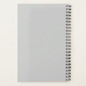 Zwart-wit kitten gezicht op grijs planner (Achterkant)