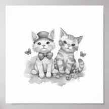 Zwart-wit kittens vrienden