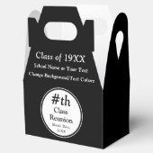 Zwart-wit, Klasse Reunion Favor Boxes Bedankdoosjes (Geopend)