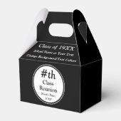 Zwart-wit, Klasse Reunion Favor Boxes Bedankdoosjes (Voorkant Zijde)