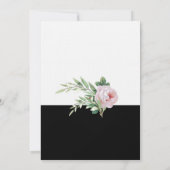 Zwart & Wit Klassiek 5"x 7"Huwelijksuitnodiging Kaart (Achterkant)