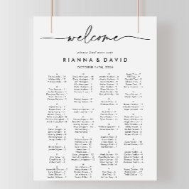 Zwart Wit Klassiek Alfabetisch Zitschema Poster