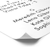 Zwart Wit Klassiek Alfabetisch Zitschema Poster (Hoek)