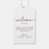 Zwart Wit Klassiek Bruiloft Welkom Cadeaulabel (Voorkant)