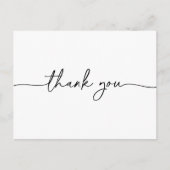 Zwart wit klassiek dank u briefkaart (Voorkant)