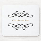 Zwart-wit Klassiek decor Muismat (Voorkant)