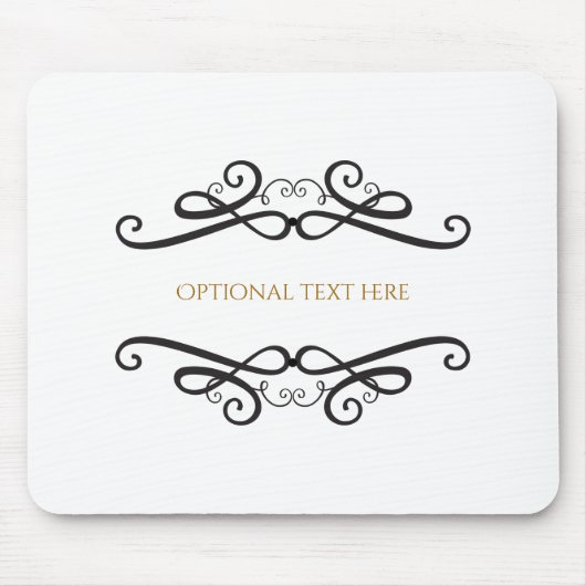 Zwart-wit Klassiek  decor Muismat (Voorkant)