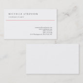 Zwart-wit klassiek elastisch design visitekaartje (Voorkant / Achterkant)