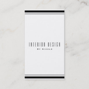 Zwart & Wit Klassiek Elegant Chic Minimaal Modern Visitekaartje