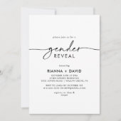 Zwart Wit Klassiek Geslacht Onthullen Partij Kaart (Voorkant)