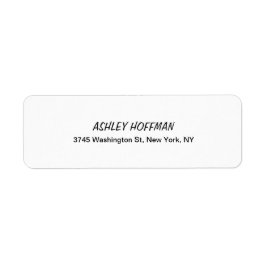 Zwart & Wit Klassiek Handschrift Leesbaar Etiket