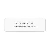 Zwart-wit klassiek legant minimalistisch etiket (Voorkant)