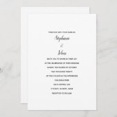 Zwart Wit Klassiek Minimal 2024 Elegant Bruiloft Kaart (Voorkant / Achterkant)