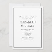 Zwart & Wit Klassiek Script Post Bruiloft Brunch Kaart (Voorkant)