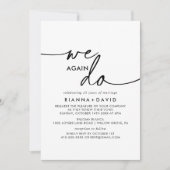 Zwart wit klassiek we doen opnieuw gelofte vernieu kaart (Voorkant)