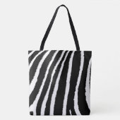 Zwart & Wit Klassiek Zebra Patroon Tote Bag (Voorkant)