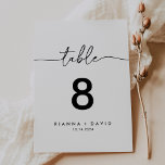 Zwart Wit Klassieke Bruiloft Kaart<br><div class="desc">Dit zwarte witte klassieke trouwtafelnummer is perfect voor een moderne bruiloft. Het eenvoudige en elegante ontwerp heeft klassieke en fancy scripttypografie in zwart-wit. Dit is een dubbelzijdig tabelnummer. Voeg elk tabelnummer dat u nodig hebt afzonderlijk aan uw winkelwagentje toe.</div>