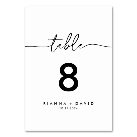 Zwart Wit Klassieke Bruiloft Kaart (Achterkant)