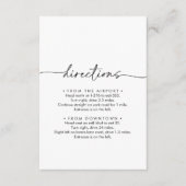 Zwart Wit Klassieke Bruiloft Routebeschrijving Informatiekaartje (Voorkant)