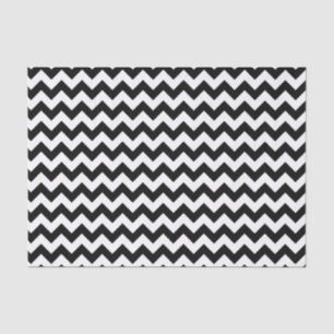 Zwart-wit klassieke Chevron traditioneel ontwerp Tissuepapier