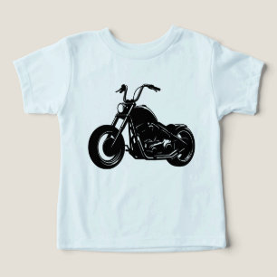 Zwart-Wit Klassieke Cruiser Motorfiets Vector Kuns