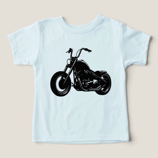Zwart-Wit Klassieke Cruiser Motorfiets Vector Kuns (Design voorkant)