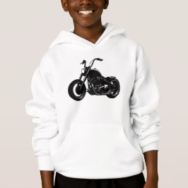 Zwart-wit Klassieke Cruiser Motorfiets Vector Kuns
