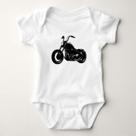 Zwart-Wit Klassieke Cruiser Motorfiets Vector Kuns Romper