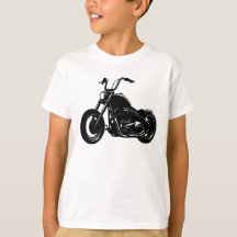 Zwart-Wit Klassieke Cruiser Motorfiets Vector Kuns