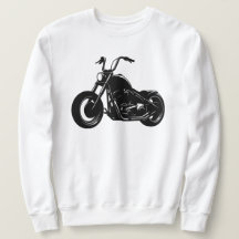 Zwart-wit Klassieke Cruiser Motorfiets Vector Kuns
