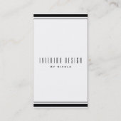 Zwart-wit klassieke elegant afbeelding min. modern visitekaartje (Voorkant)