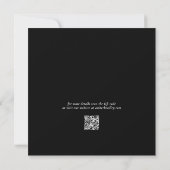 Zwart Wit Klassieke Foto QR Code Save the Date Kaart (Achterkant)