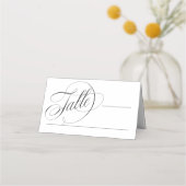 Zwart-Wit | Klassieke Italiaanse elegantie bruilof Plaatskaartje (Voorkant)