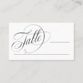 Zwart-Wit | Klassieke Italiaanse elegantie bruilof Plaatskaartje (Voorkant)