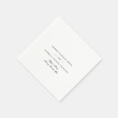 Zwart-wit klassieke kalligrafie Elegant Wedding Servet (Hoek)