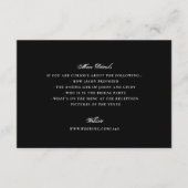 Zwart-wit, klassieke legante bruiloft informatiekaartje (Voorkant)