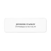 Zwart & Wit Klassieke look Professioneel Etiket (Voorkant)