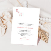 Zwart-wit klassieke minimalistische bruiloft kaart