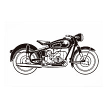 Zwart & wit klassieke motorfiets