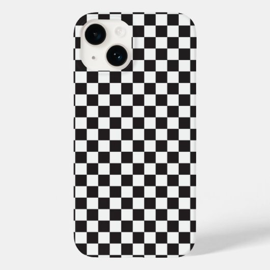 Zwart-wit Klassieke Retro Gecontroleerd Patroon Case-Mate iPhone Case (Achterkant)