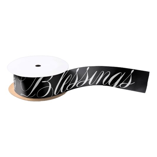Zwart wit Klassieke verzegeling Satin Ribbon Satijnen Lint (Spoel)