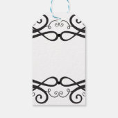Zwart & Wit Klassieke Vintage Chic Bruiloft Cadeaulabel (Achterkant)