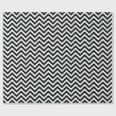 Zwart-wit Klein Grootte Chevron Strepen Cadeaupapier (Vlak)