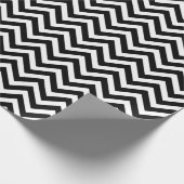 Zwart-wit Klein Grootte Chevron Strepen Cadeaupapier (Hoek)