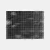 Zwart-wit Klein Grootte Gingham Checks Fleece Deken (Voorkant (Horizontaal))