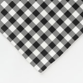 Zwart-wit Klein Grootte Gingham Checks Fleece Deken (Hoek)