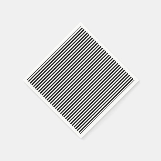 Zwart-wit Klein Grootte Verticaal Streepjesdocumen Servet (Hoek)