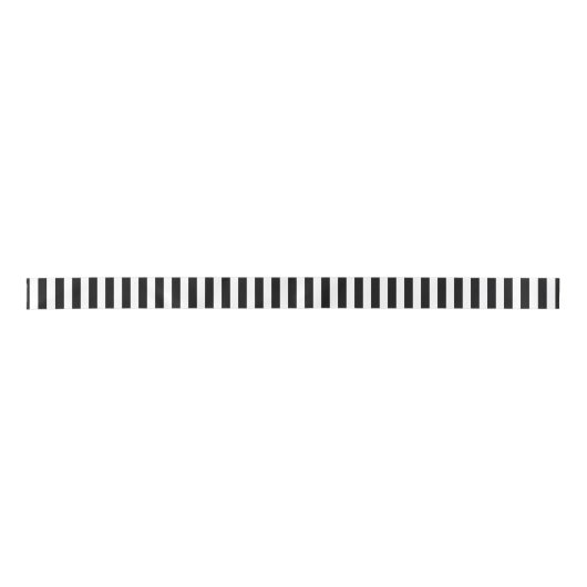 Zwart-wit Klein Grootte Verticaal Streepjeslint Satijnen Lint (Voorkant)