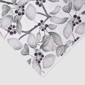 Zwart-wit kleine druiven en bladeren tissuepapier (Detail)