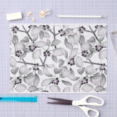 Zwart-wit kleine druiven en bladeren tissuepapier (Craft)